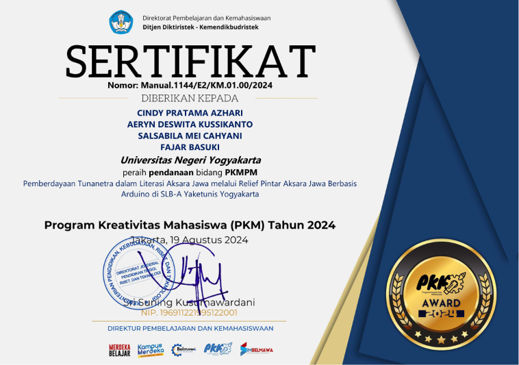 PKM Award 2024 - Student Creativity Program (PKM)